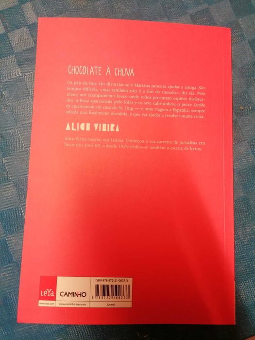 "Chocolate à Chuva" de Alice Vieira