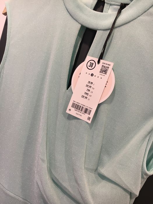 Nowa zielona sukienka orsay M 38 błyszcząca elegancka wesele impreza