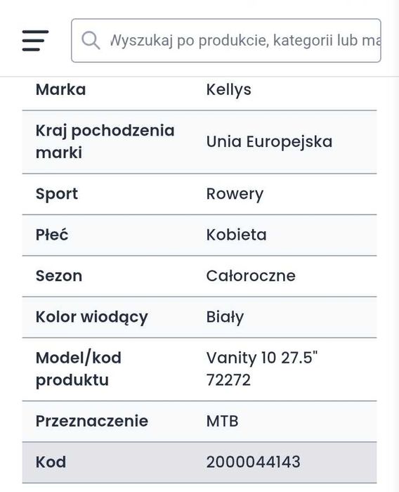 Rower Kellys vanity 26 cali