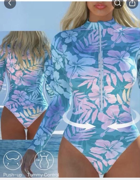 Купальник Pitaya . розмір  M, L, XL з довгим рукавом
