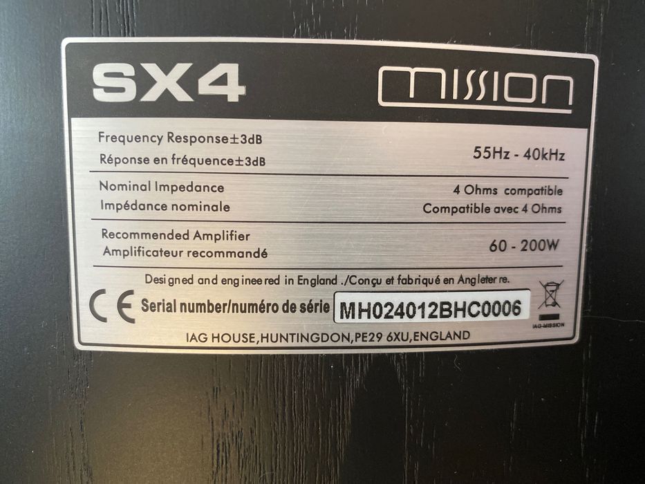 Kolumny głośnikowe Mission SX4