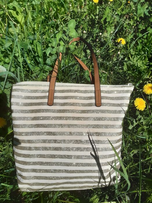 Эффектная сумка-шоппер/пляжная