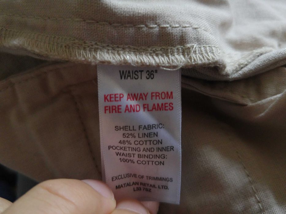 Spodenki lniane męskie