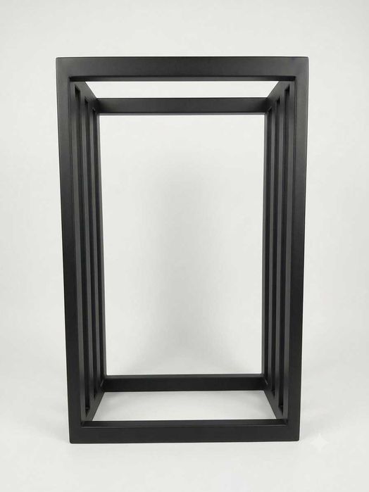 Półka ścienna loft metalowa czarna 60x36x21 cm