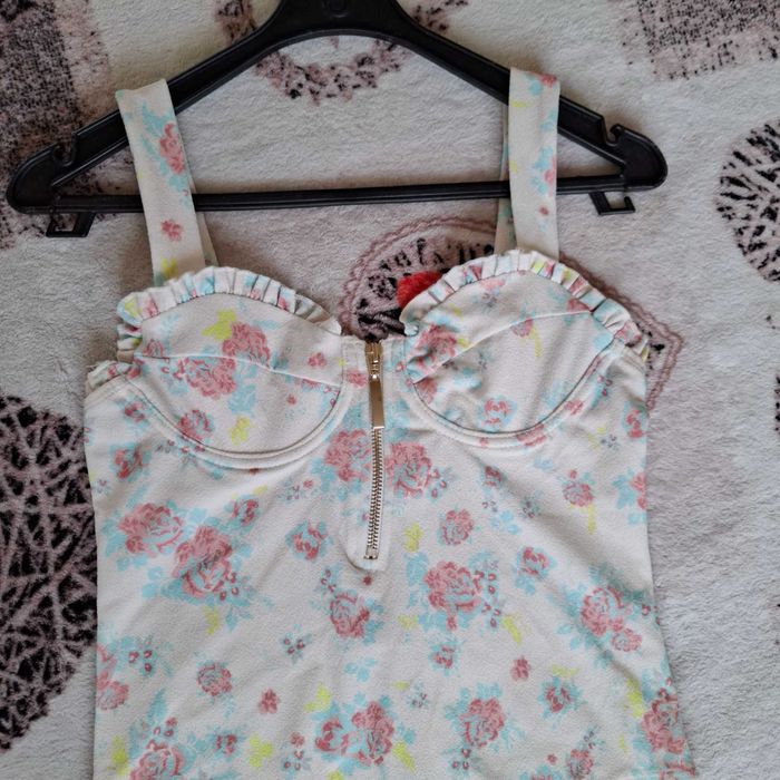 Body w stylu retro w kolorze ecru River Island