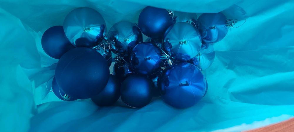 Bolas azuis natal