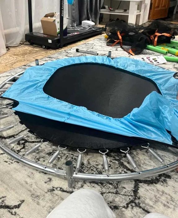 Топ! Батут дитячий 140 см Fitonix із сіткою, 6 ніжок, безопасный детский батут
