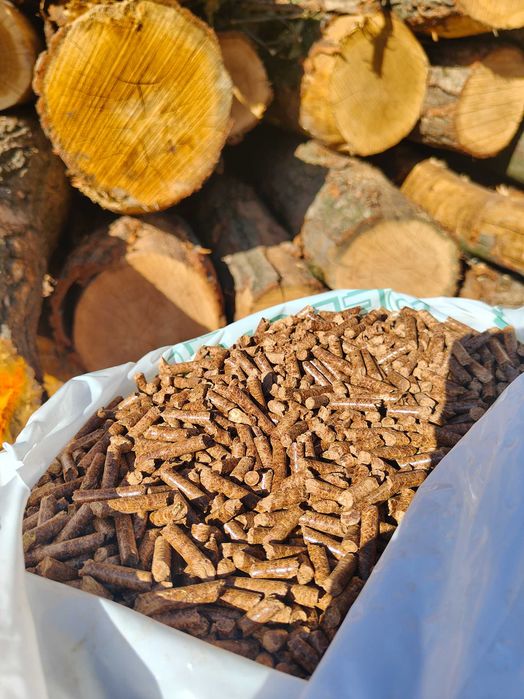 Pellet Głogów Młp - liściasty, dostępny, certyfikat A1, pelet, workowany, transport, odbiór osobisty, dębowy, wysokoenergetyczny