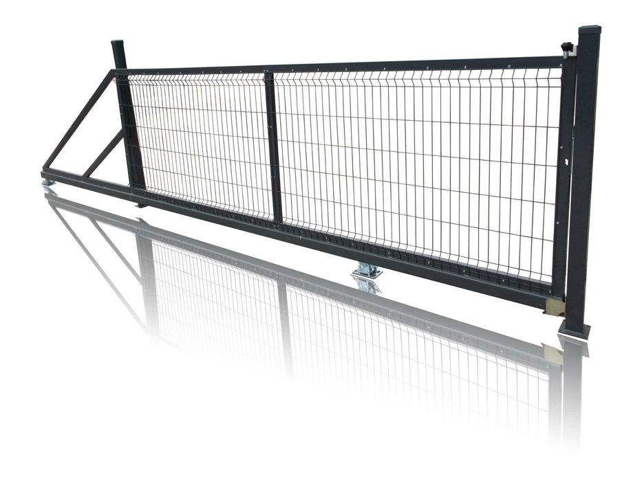 BRAMA PRZESUWNA 4m wypełniona panelem - komplet pod klucz -cała polska