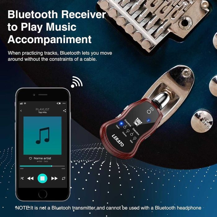 Lekato Mini wzmacniacz gitarowy B6 Bluetooth gitara elektryczna K28