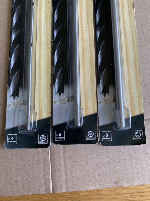 Wiertła do drewna ø4,6,8x400 mm