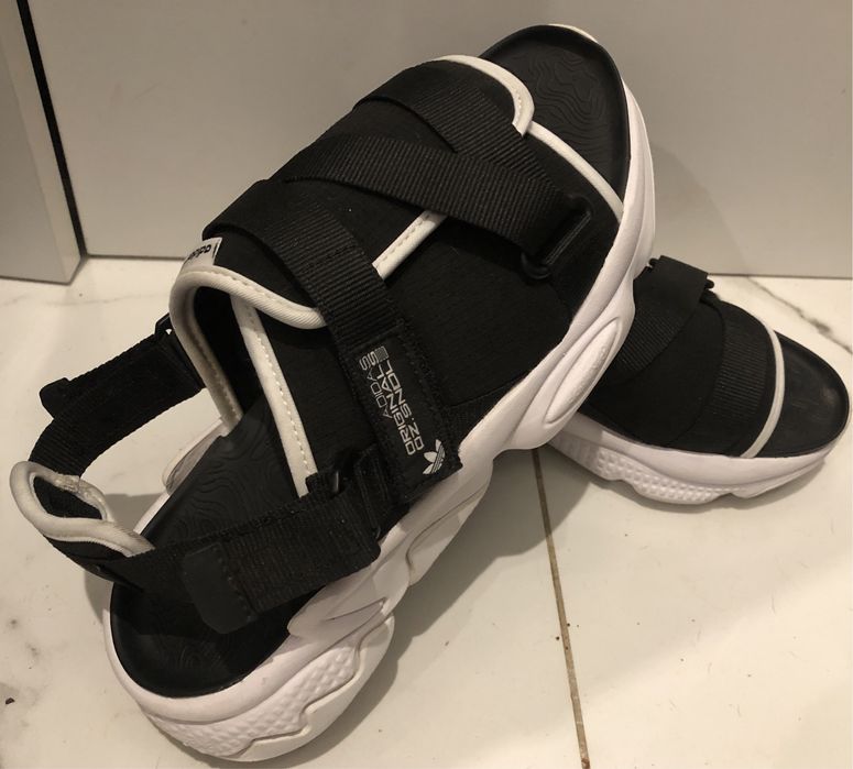 Adidas sandały uk 6 fr 39 1/2 lecz 38,5 czerń z bielą