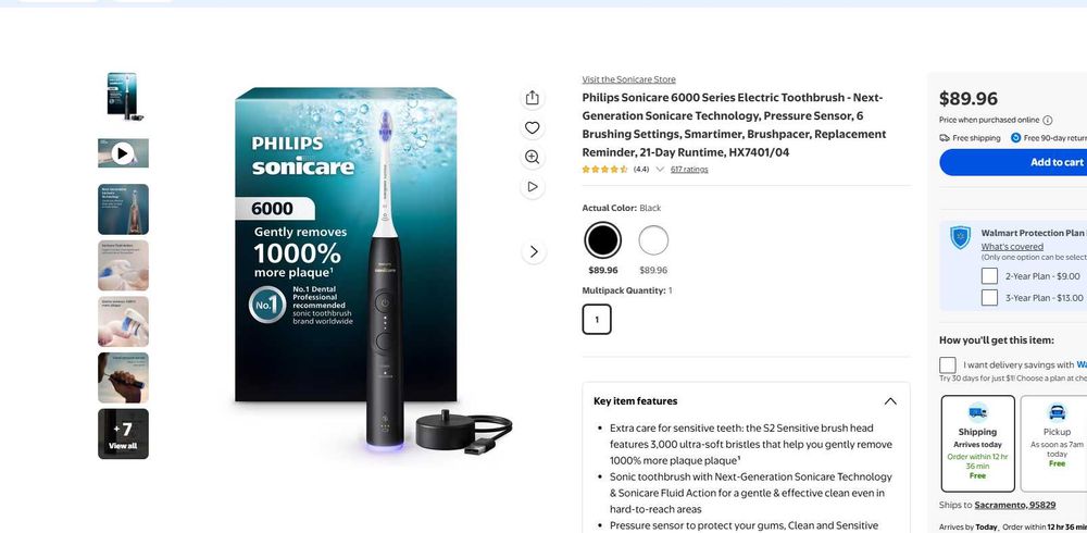 Електрична зубна щітка Philips Sonicare 6000 Электрическая зубная щетка 6100