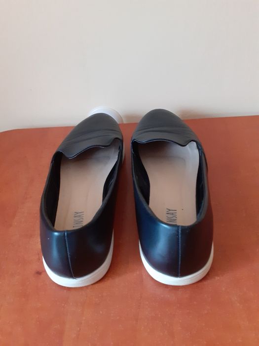 Czarne mokasyny slip on Sinsay 41 wkładka 26.5cm