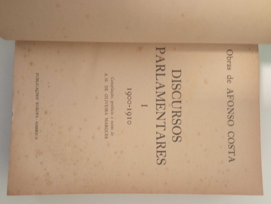 Discursos Parlamentares: 1900/1910, de Oliveira Marques