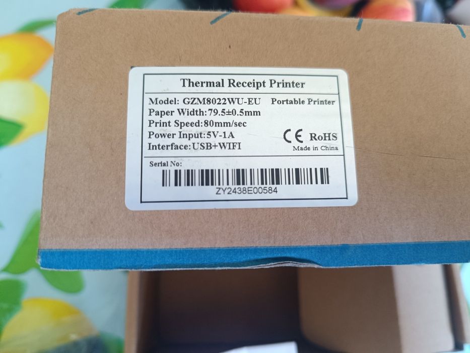 Impressora portátil térmica nova.