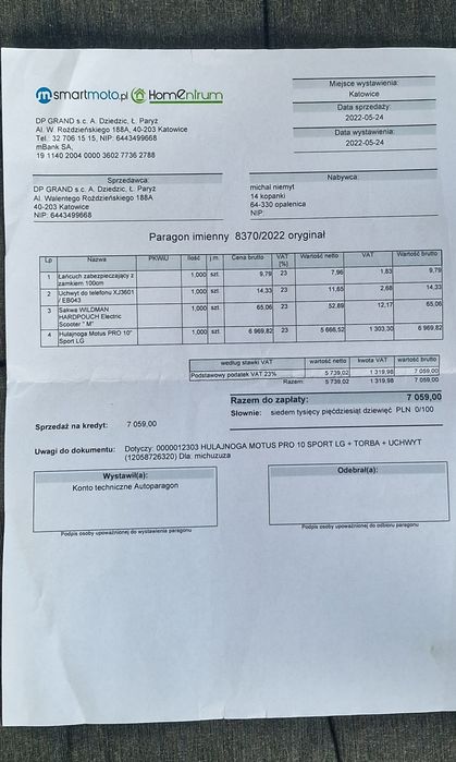 Hulajnoga Motus pro 10 sport LG