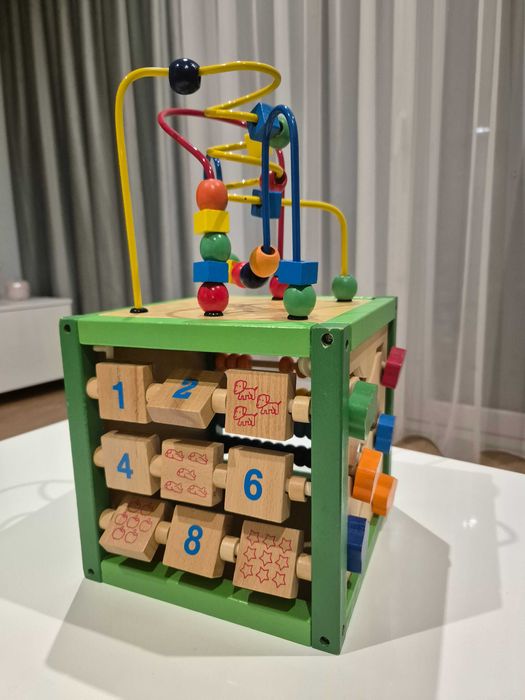 Kostka edukacyjna drewniana