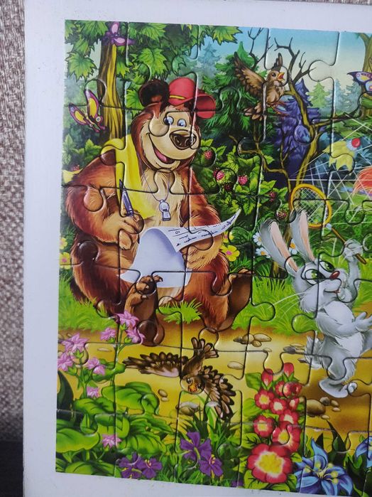 Мозаика, пазлы магнитные с  доской , 60 шт.