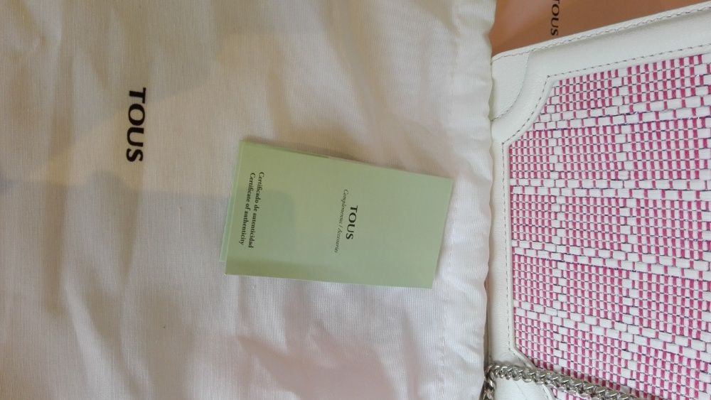 Mala de tiracolo pequena Obraian TOUS Pele cor branco-rosa