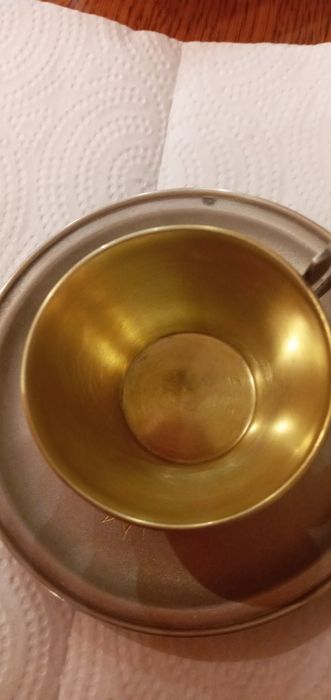 Продам кофейный набор ,покрытый серебром,с позолотой,без потертостей