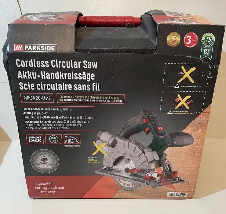 Товар с герс  мойка аккумуляторная PARKSIDE PADR 20-LI A1