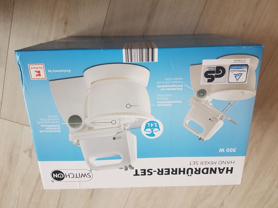 Handrührer-set mikser z obrotową misą  300W Nowy