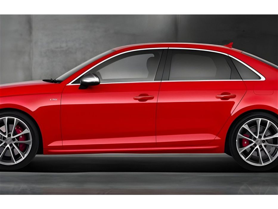 Audi A4 B8 2007-2015 рр. Бокові пороги DPT V-2 (чорний глянець)