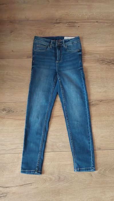 2× jeansy spodnie jeansowe dziewczęce nowe