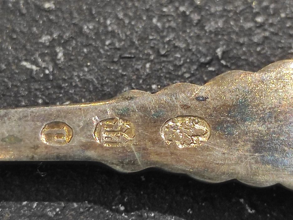 Винтажная кофейная ложка 6 шт. Дания, Emil Osnes 1930 г