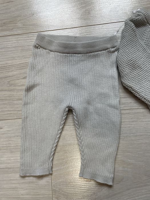 Komplet hm sweterkowy organiczna bawełna 56, 1-3m