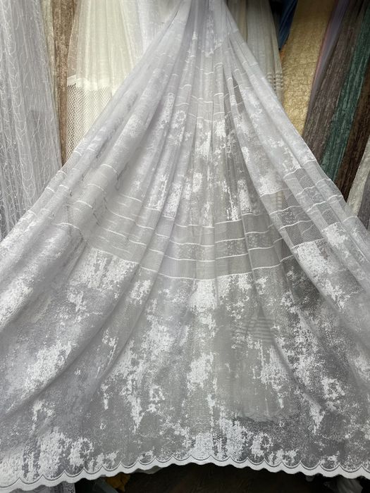 Сучасна коротка тюль висота 1.8 - 2м, гардины штори, фатінки