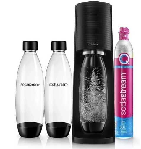 Saturator wody SodaStream Terra Czarny,2 Butelki, Zestaw, Syfon