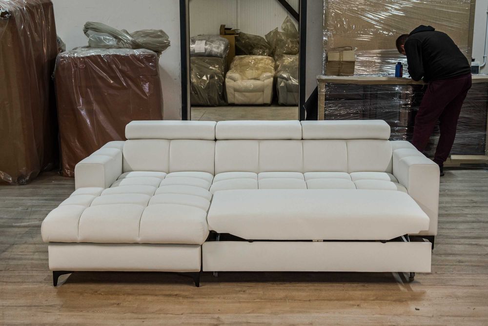 Narożnik Cloi  funkcja spania, schowek na pościel dostępny od ręki