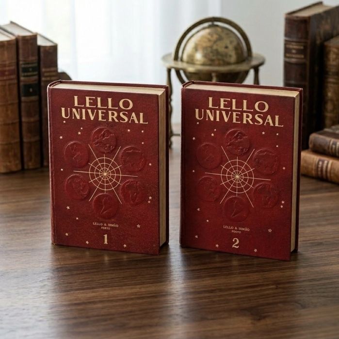 Enciclopédia Lello Universal, composta por 2 volumes, do ano de 1976.