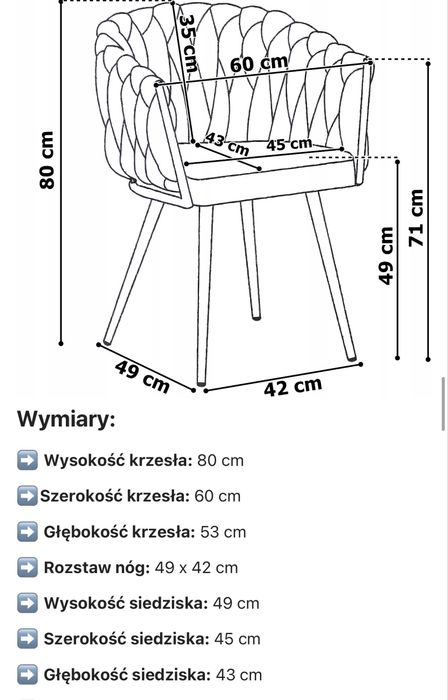 Krzeslo bezowe welurowe