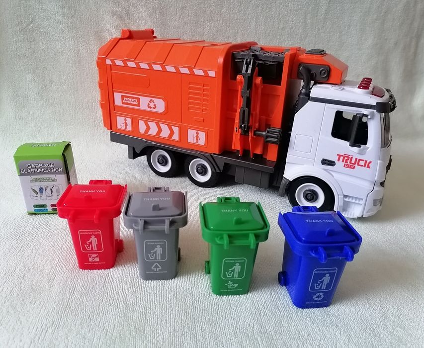 Інтерактивний сміттєвоз + 4 контейнери + картка для сміття