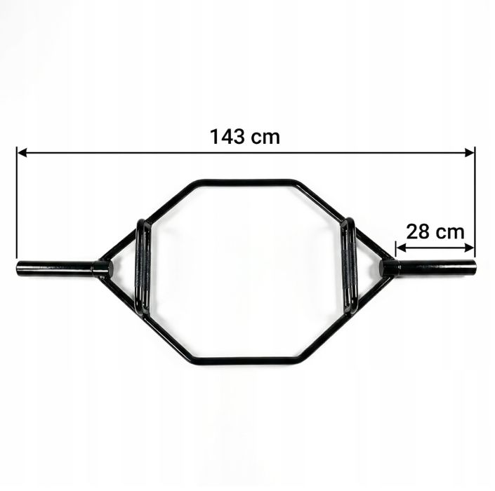 Gryf Heksagonalny Sztanga Do Ćwiczeń Olimpijski 50mm Stalowy 140cm