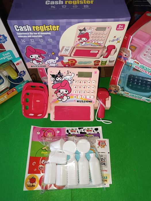 Дитячий касовий апарат касса супермаркет магазин гроші картка звук