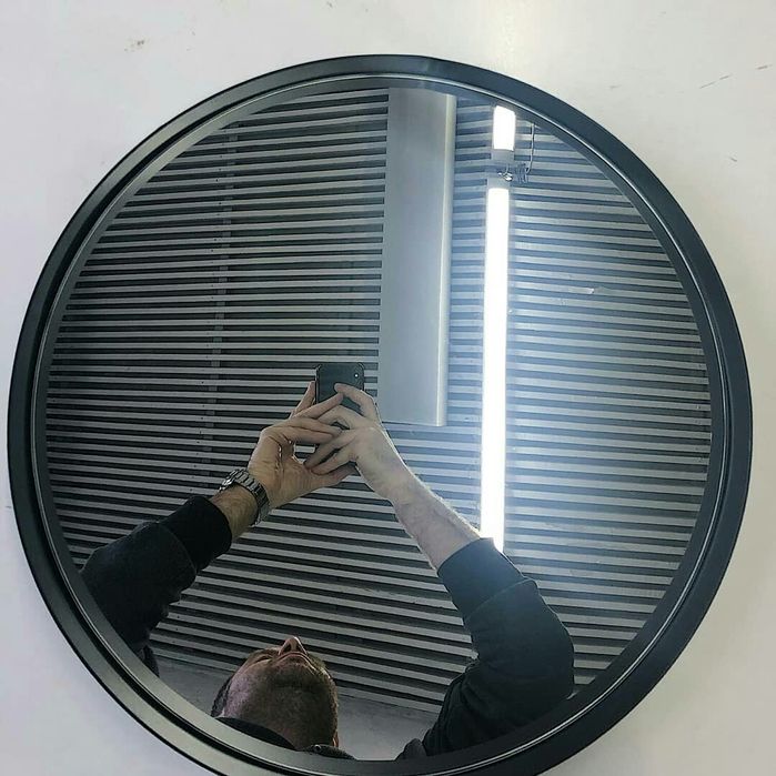 Зеркало Лофт. круглое, в стальном каркасе и без: 1 980 грн. - Вікна ...