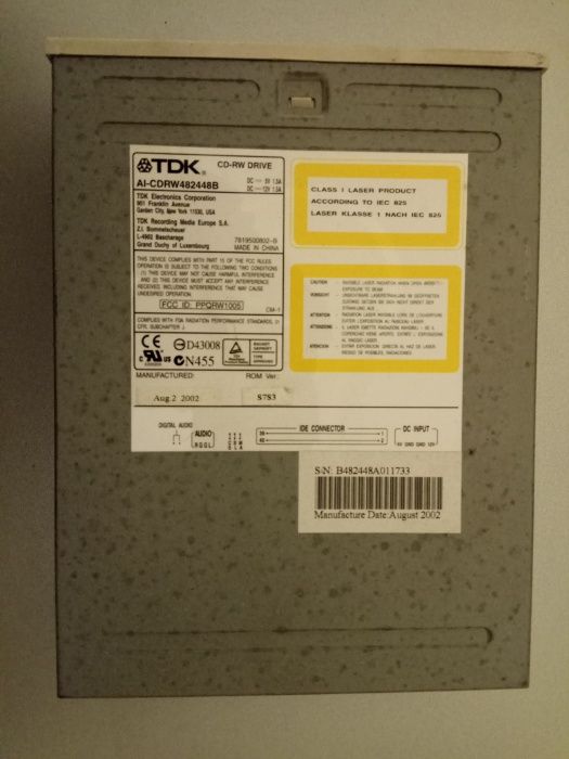 Gravador DVD LG e Gravador CD TDK