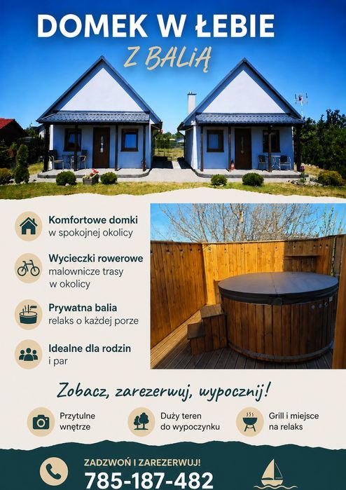 domek  z prywatną balią  Łeba
