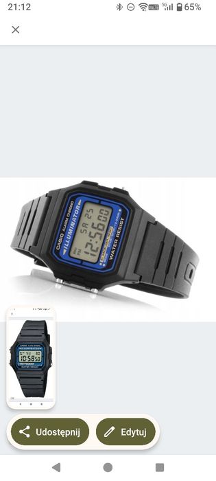 Zegarek CASIO F-105W-1A Retro