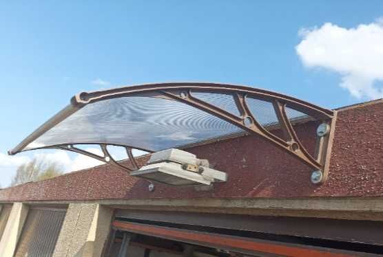 Daszek nad drzwi zadaszenie 100x60 poliwęglan