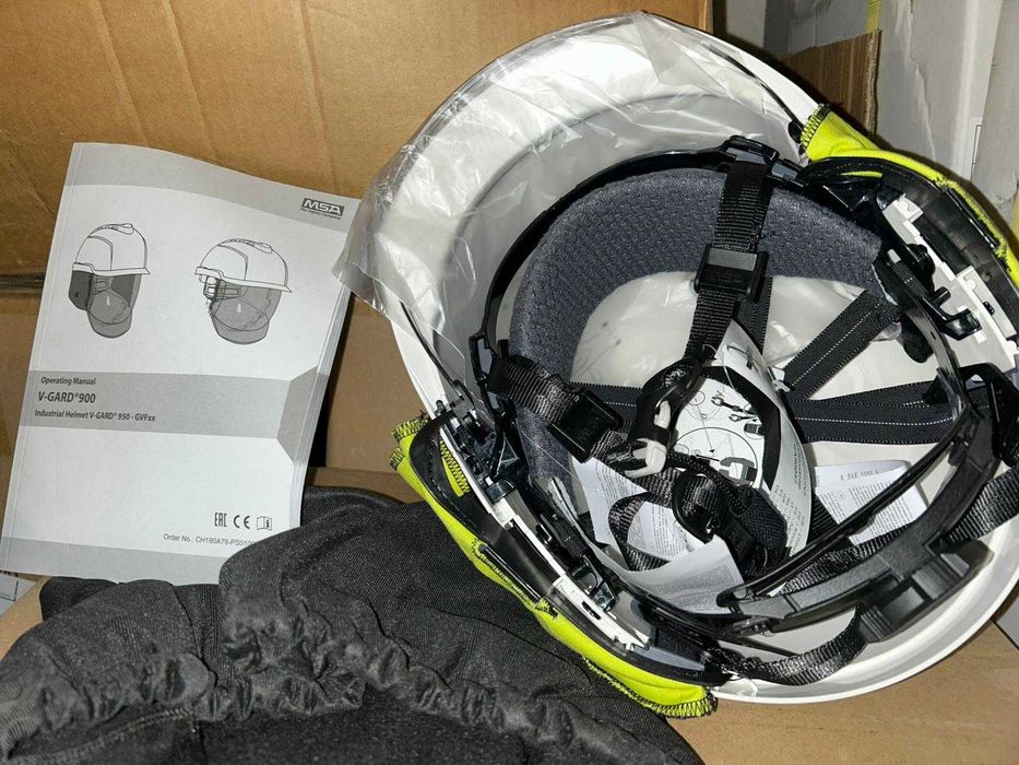 Kask ochronny elektryka MSA V-Guard 900/950 z przyłbicą - nowy