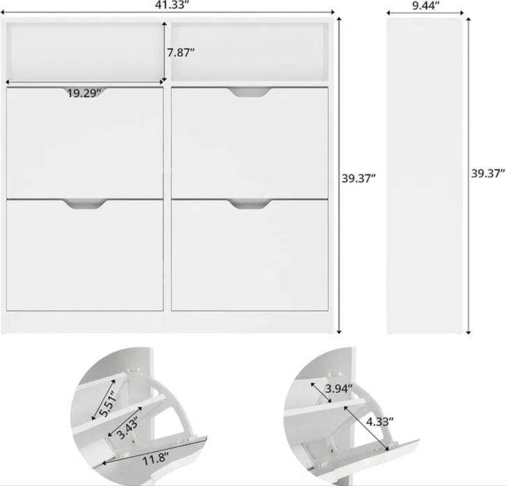Szafka na buty biała