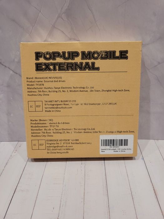 Zewnętrzny napęd DVD USB 3.0 JBonest TY1978 – CD/DVD RW – Nowy