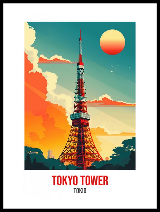 Plakat 39,5x55cm Tokyo Tower