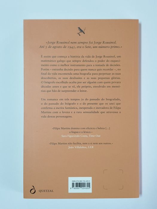 Na Memória dos Rouxinóis - Filipa Martins - Quetzal
