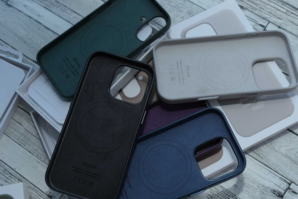 Кожаный чехол Leather Case iphone 17 15 16e pro max magsafe animation